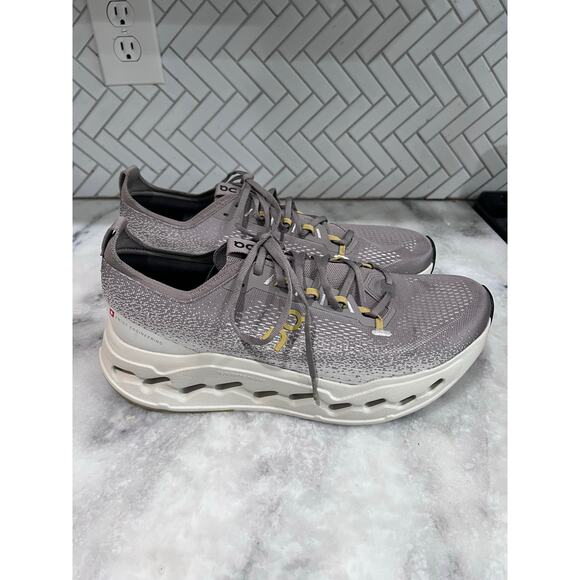 On Cloudsurfer Max Men’s 13 Wide Running Shoes Gray Gold Cushioned Road Sneakers main image 11